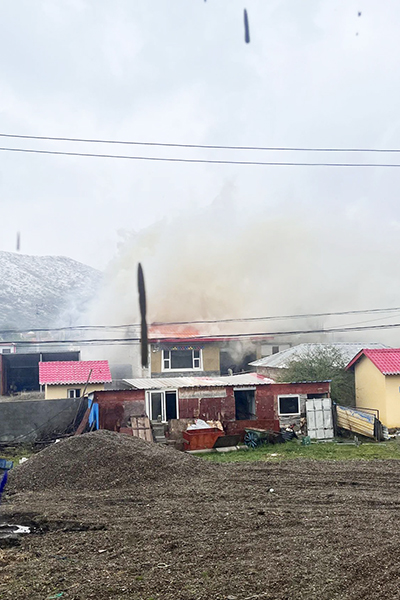 突發(fā)民火，S313草阿路項目緊急救援